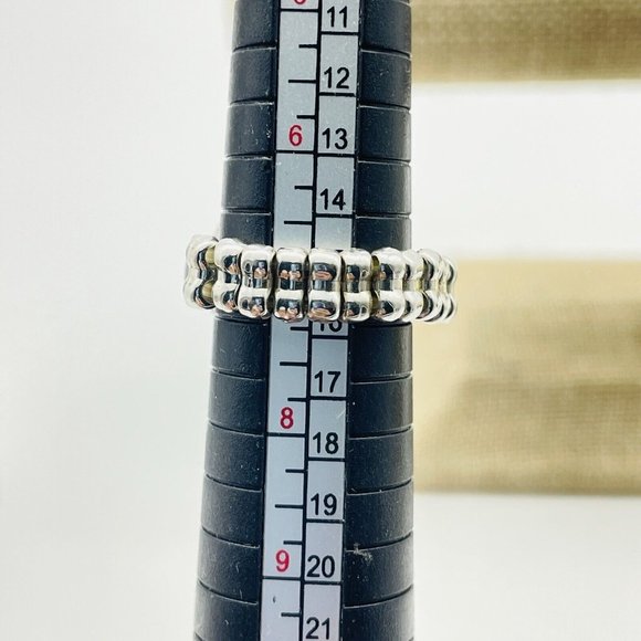 Pink Beaded Bracelet and Matching Ring Set Silver Tone Classic Career Cosplay - Picture 4 of 8